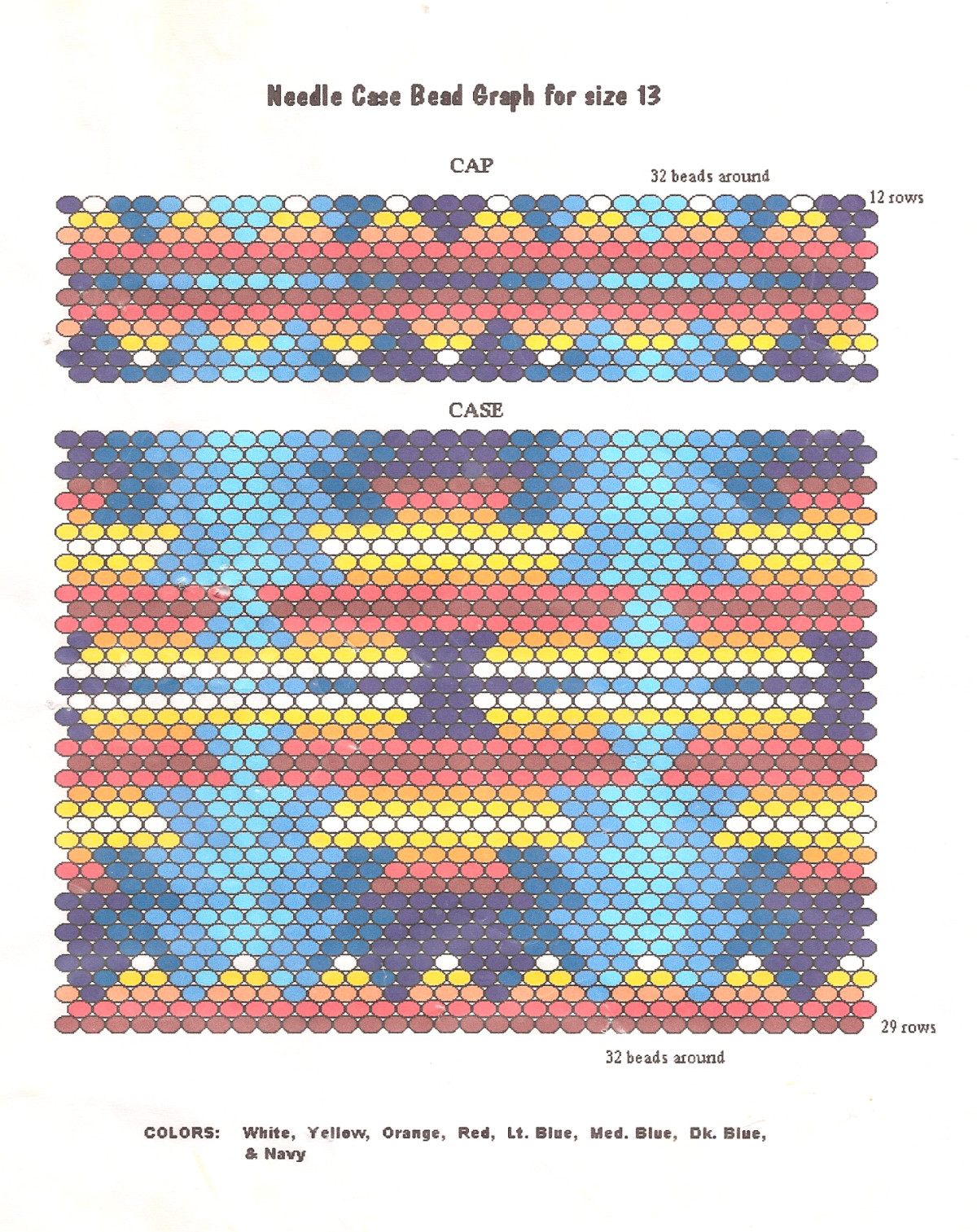 beading for beginners: Seed Bead Pattern book sheet to Create Your