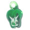 16mm Lampwork Glass Green BELL PEPPER Bead/Charm