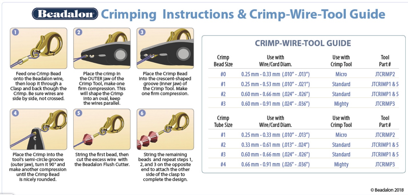 Beadalon Crimp Tool Guide