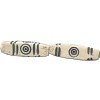 1" 4-Sided Etched Bone TUBE Beads