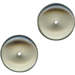 5x12mm Transparent Light Grey Pressed Glass RONDELL / DISC Beads