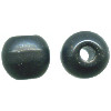 11mm Opaque Black *Vintage* Bohemian ROUND Prosser Bead