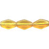 7x11mm Transparent Topaz Pressed Glass 4-Sided BICONE Beads