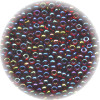 11/o Japanese SEED BEADS - Black Lined Trans. Cranberry Irid.