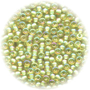 11/o Japanese SEED BEADS - Trans. Lt Yellow Lined, Opal Irid.