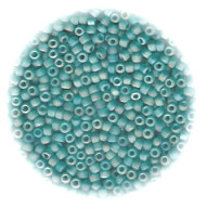 11/o Japanese SEED BEADS - Trans. Turquoise Irid. Matte