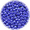 11/o Czech SEED BEADS - Striped, White on Blue