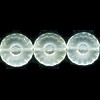12mm Transparent Frosted Crystal Pressed Glass Flower/Daisy FLAT DISC/COIN Beads