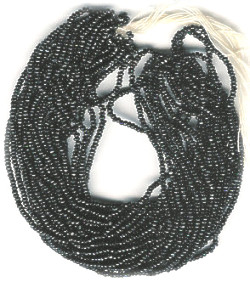 13/o Czech CHARLOTTE Beads - Opaque Black