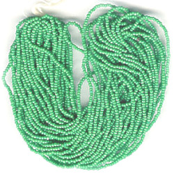13/o Czech CHARLOTTE Beads - Opaque Green