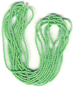 13/o Czech CHARLOTTE Beads - Lt. Green (1/2 hank)