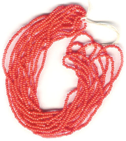 13/o Czech CHARLOTTE Beads - Lt. Red (1/2 hank)