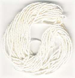 13/o Czech CHARLOTTE Beads - Opaque White