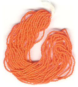 13/o Czech CHARLOTTE Beads - Med. Orange