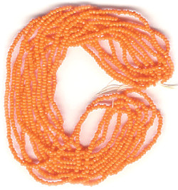 13/o Czech CHARLOTTE Beads - Med. Orange (1/2 hank)