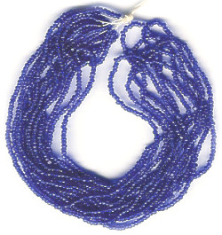 13/o Czech CHARLOTTE Beads - Trans. Cobalt (1/2 hank)