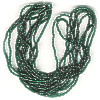13/o Czech CHARLOTTE Beads - Trans. Dk. Green (1/2 hank)