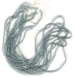 13/o Czech CHARLOTTE Beads - Trans. Grey (1/2 hank)