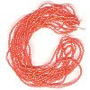 13/o Czech CHARLOTTE Beads - Trans. Reddish Orange (1/2 hank)