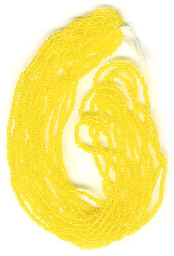 13/o Czech CHARLOTTE Beads - Trans. Yellow (1/2 hank)