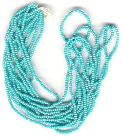 13/o Czech CHARLOTTE Beads - Turquoise Blue  (1/2 hank)