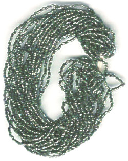 13/o Czech 3-CUT Beads - Green Irid.