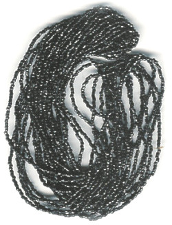 13/o Czech 3-CUT Beads - Opaque Black