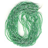 13/o Czech 3-CUT Beads - Trans. Med. Green