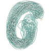 13/o Czech 3-CUT Beads - Trans. Lt. Turquoise S/L