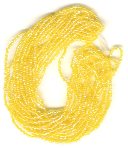 13/o Chech 3-CUT Beads - Trans. Yellow