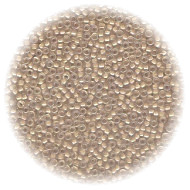 14/o Japanese SEED Beads - Metallic Lined Trans. Tan