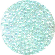 14/o Japanese SEED Beads - Trans. Lt. Powder Blue Irid.