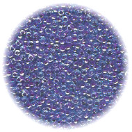 14/o Japanese SEED Beads - Trans. Blue, Red/Violet Lined