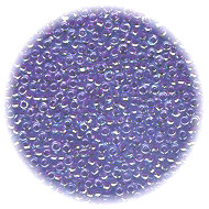 14/o Japanese SEED Beads - Trans. Blue, Purple Lined