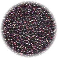14/o Japanese SEED Beads - Trans. Cranberry Red S/L Irid.