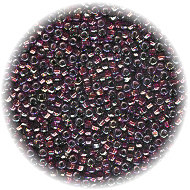 14/o Japanese SEED Beads - Trans. Cranberry Red S/L Irid.