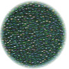 14/o Japanese SEED Beads - Trans. Dk. Green Lined Black Irid.