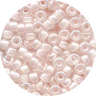 14/o Japanese SEED Beads - Trans. Lt. Pink Lined Luster