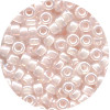 14/o Japanese SEED Beads - Trans. Lt. Pink Lined Luster
