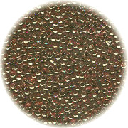 14/o Japanese SEED Beads - Trans. Rootbeer Gold Luster