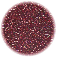 14/o Japanese SEED Beads - Trans. Christmas Red S/L