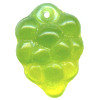 12x15mm Transparent Chartreuse Green Pressed Glass GRAPES Charm Beads