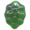 10x14mm Transparent Dark Emeral Green Pressed Glass GRAPES Charm Beads