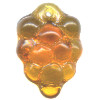 12x15mm Transparent Topaz Pressed Glass GRAPES Charm Beads