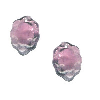 10x14mm Transparent Purple Pressed Glass GRAPES Charm Beads