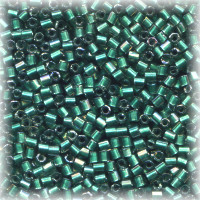 15/o HEX BEADS: Trans. Met. Teal Lined