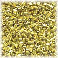 15/o HEX BEADS: Metallic Bright Gold