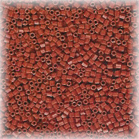 15/o HEX BEADS: Burnt Orange Painted