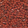 15/o HEX BEADS: Burnt Orange Painted