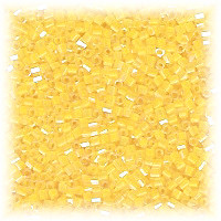15/o HEX BEADS: Trans. Dk. Sunflower Lined